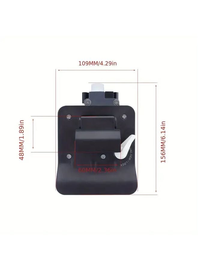 Upgraded Zinc Alloy RV Door Lock Replacement With Paddle Bolt And Key Black 1 Set - Image 3